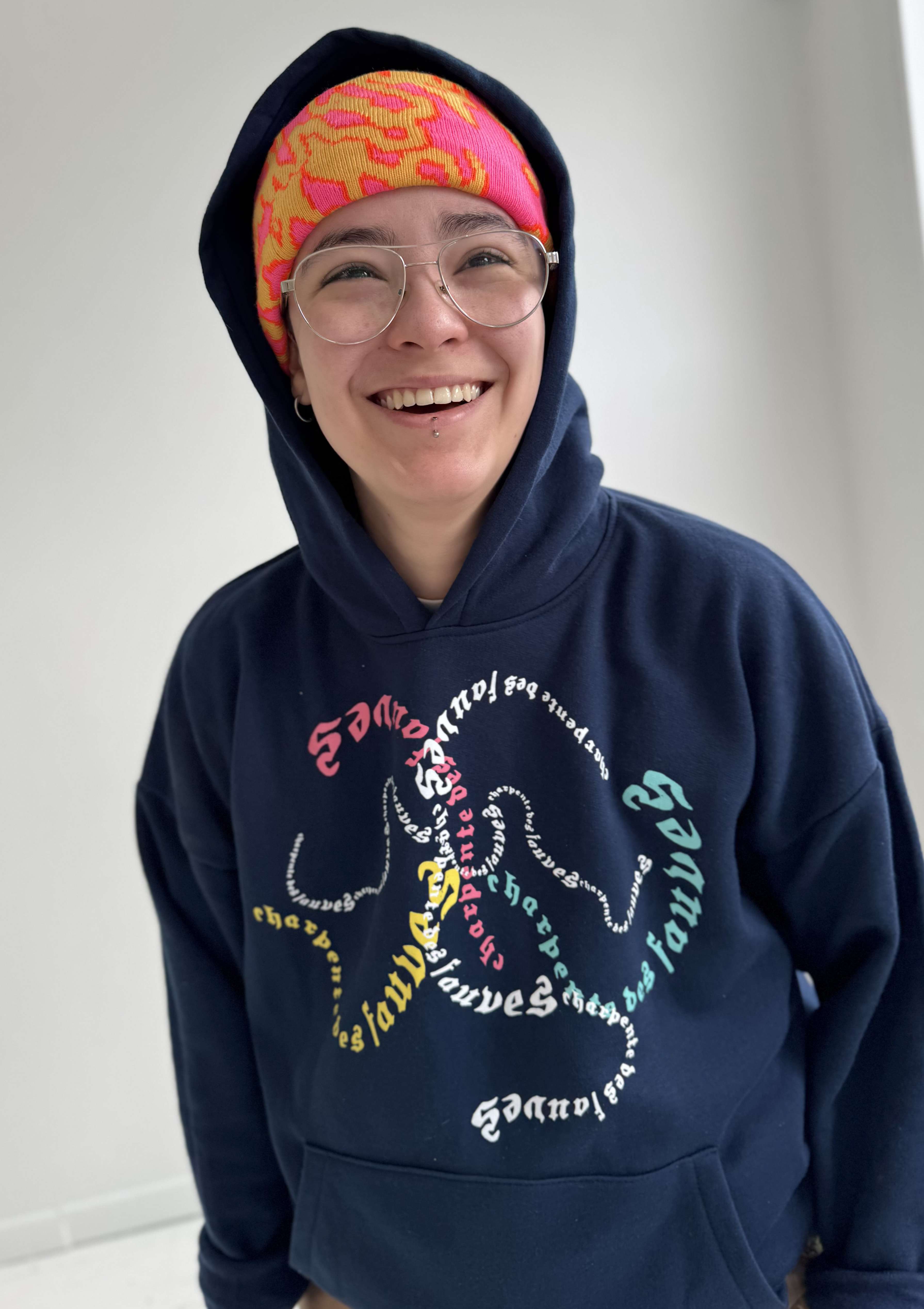 Chandail Kangourou «Charpente» – Bleu foncé