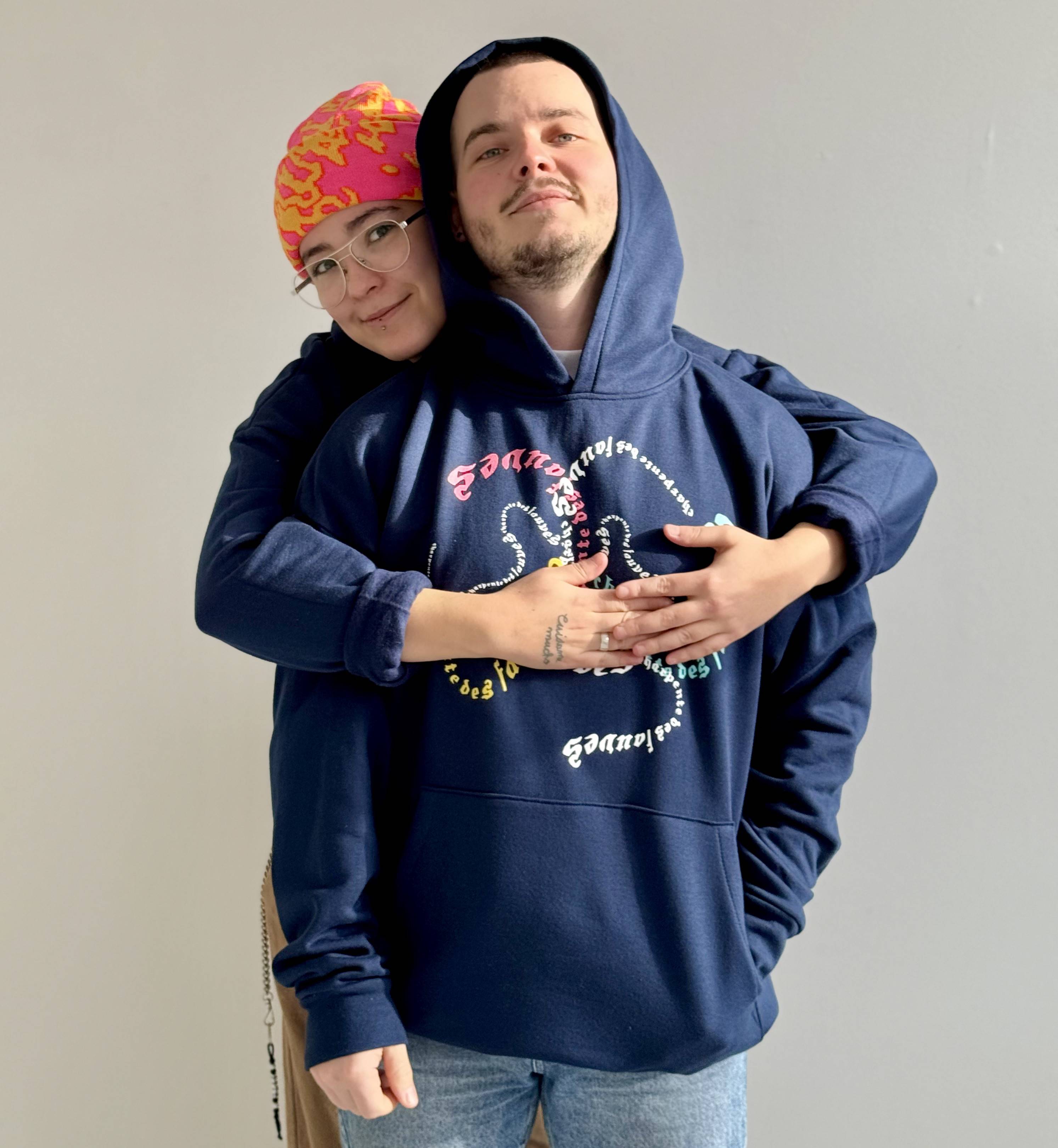 Chandail Kangourou «Charpente» – Bleu foncé