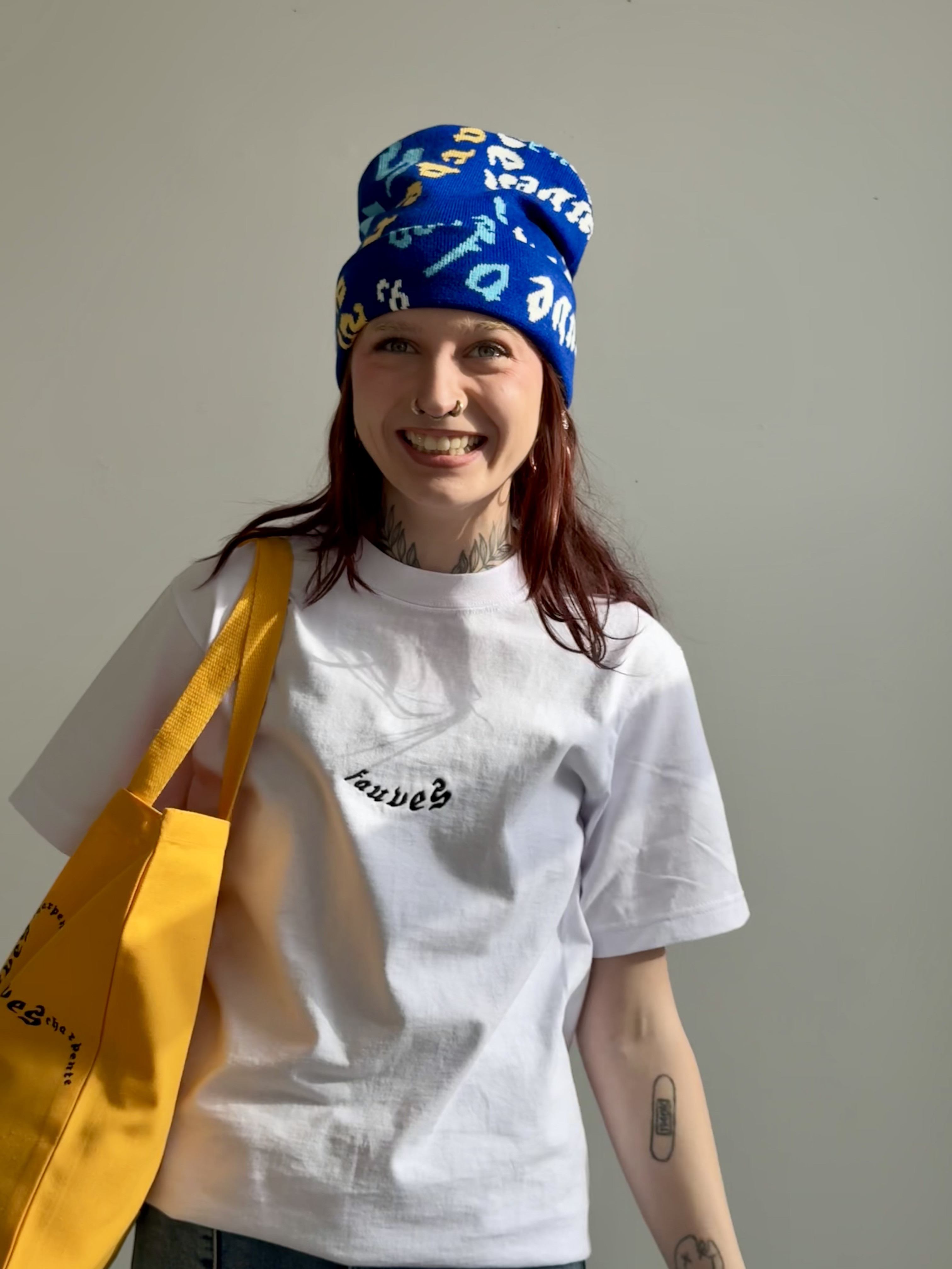 Tuque Jacquard – Bleu et Jaune