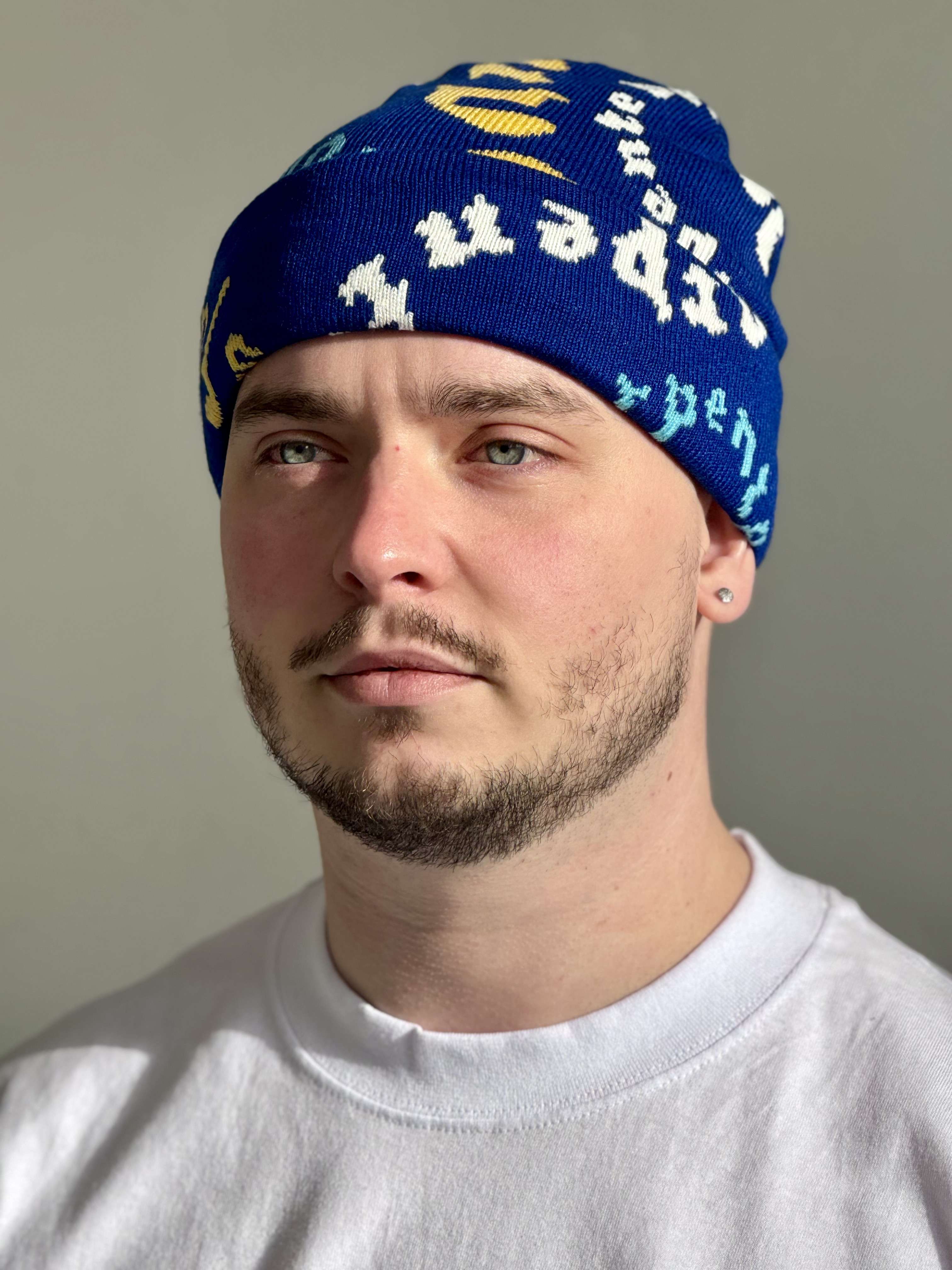 Tuque Jacquard – Bleu et Jaune