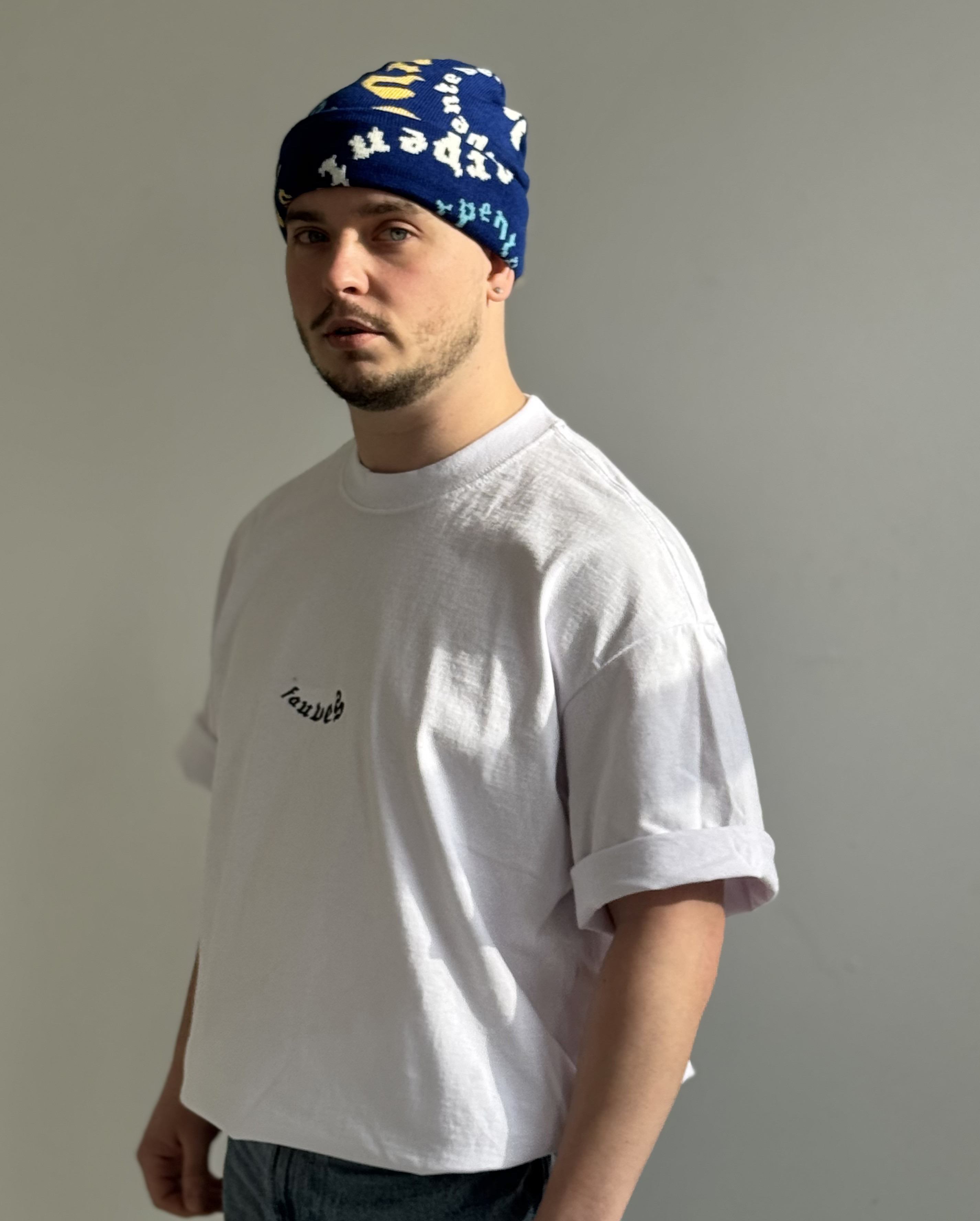 Tuque Jacquard – Bleu et Jaune