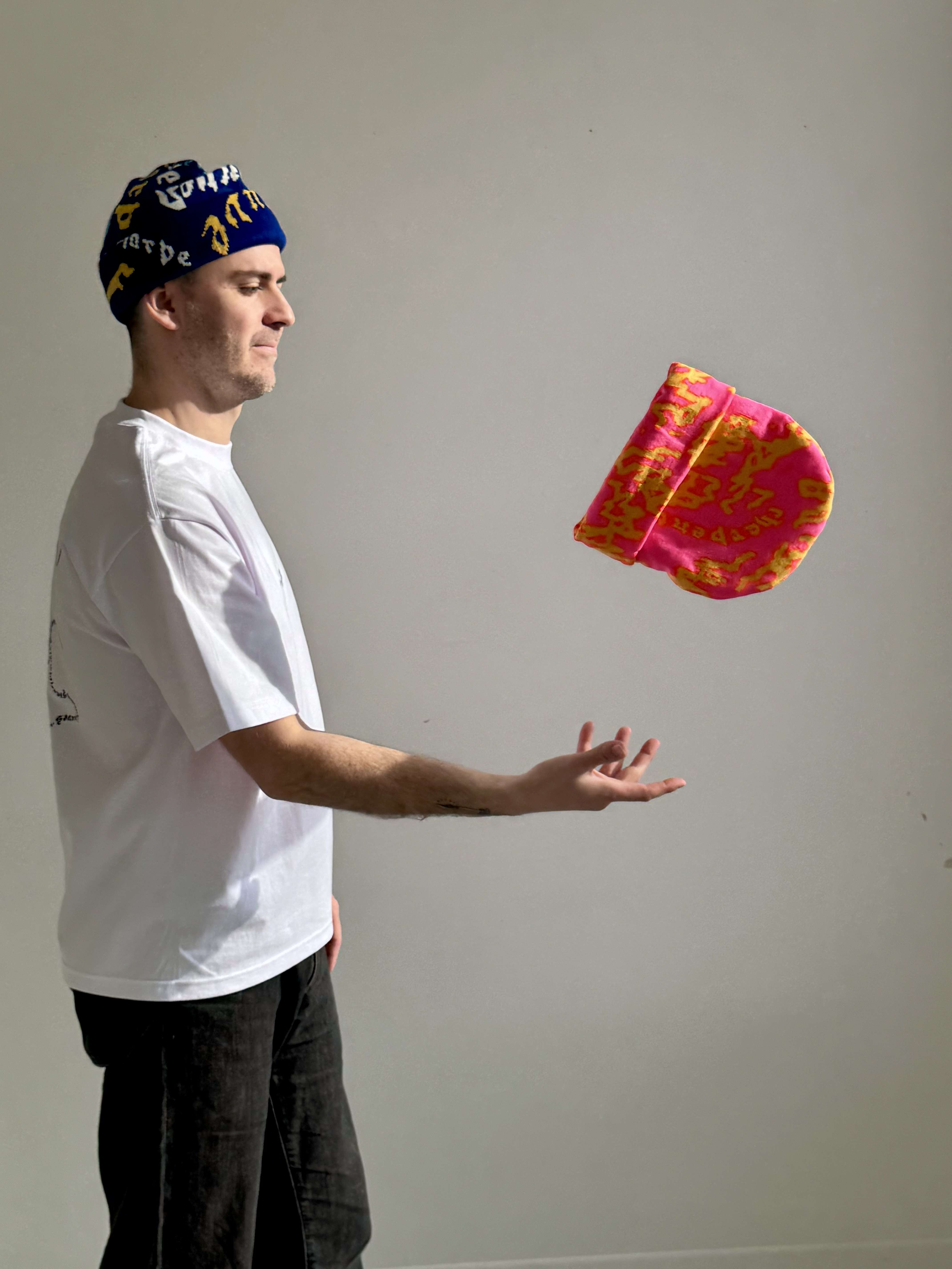 Tuque Jacquard – Rose et Orange